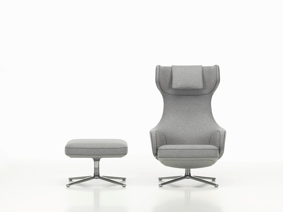 Poltrona con pouff Grand Repos & Ottoman di Vitra